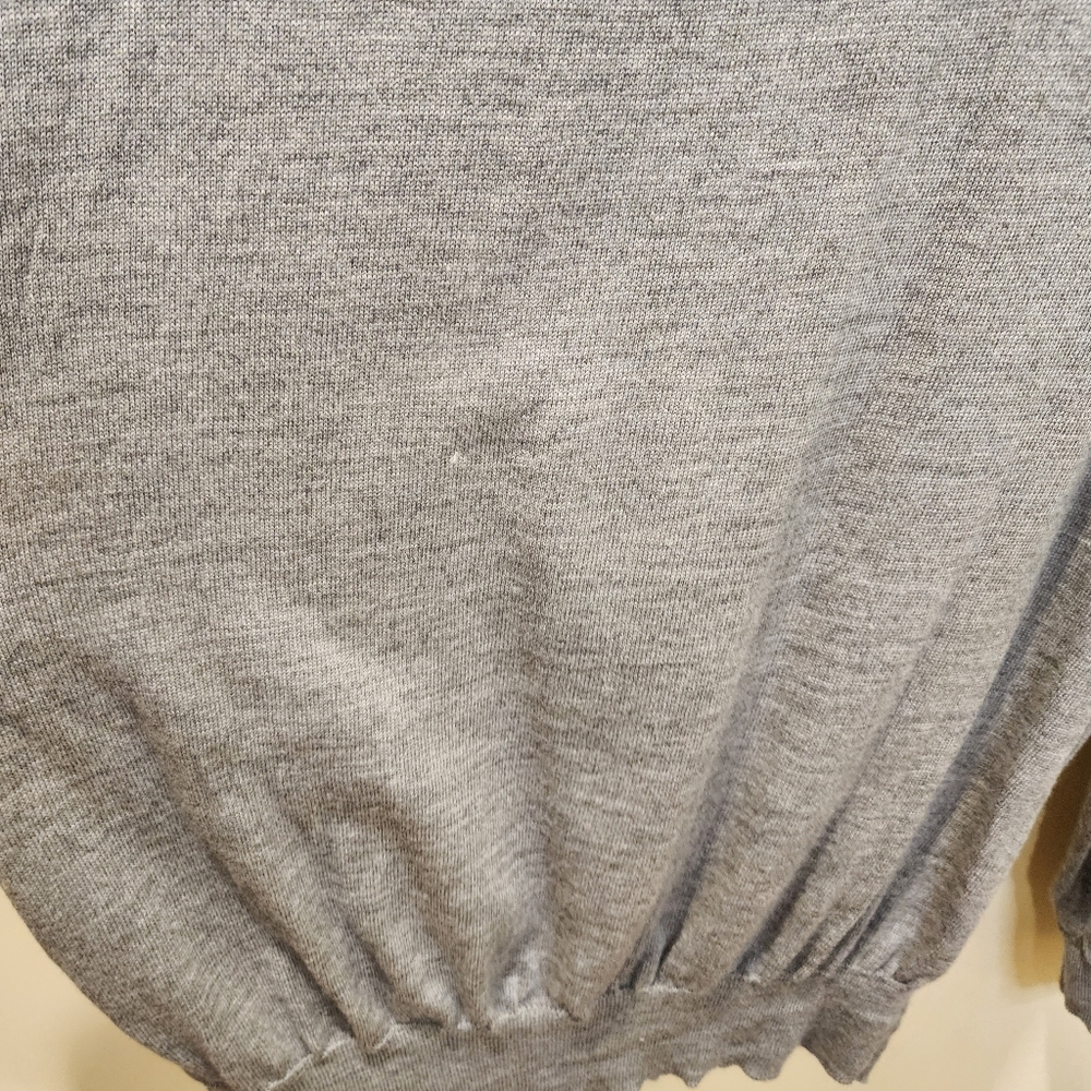 Nordstrom  100% Extrafine Merino Wool Gray Turtleneck Sweater Size XL - Picture 9 of 11